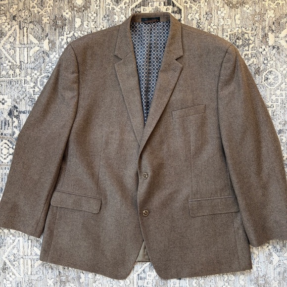 Men’s Herringbone Wool & Cashmere Sport Coat Blazer Jacket - Picture 2 of 16